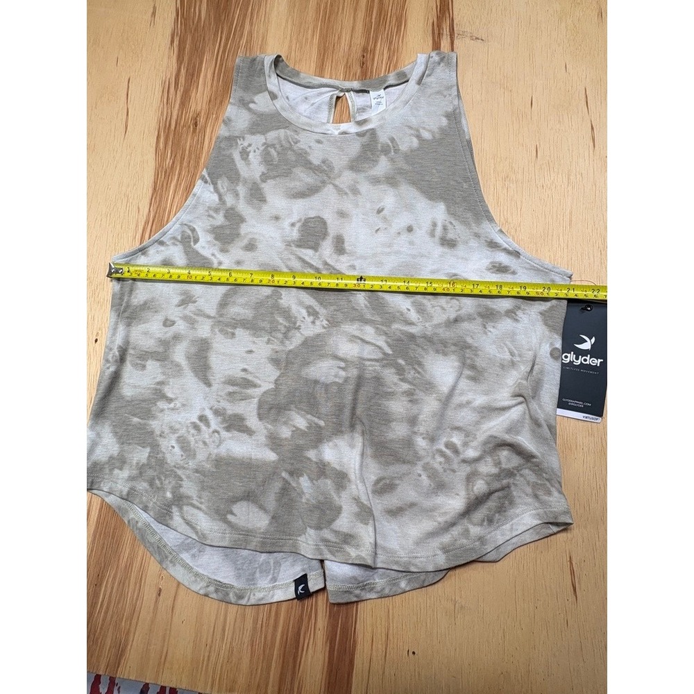 Glyder Electric‎ Tank Linen Lava Dye Open Back Knot Relaxed Fit Large - Picture 8 of 10